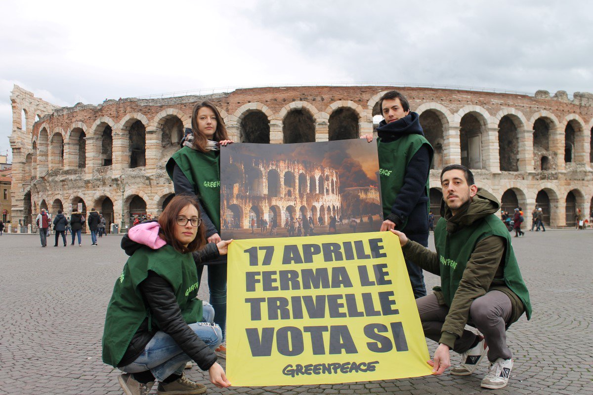 #Verona #Greenpeace si mobilita in vista del referendum del 17 aprile: «No alle trivelle» bit.ly/1TgCLzl
