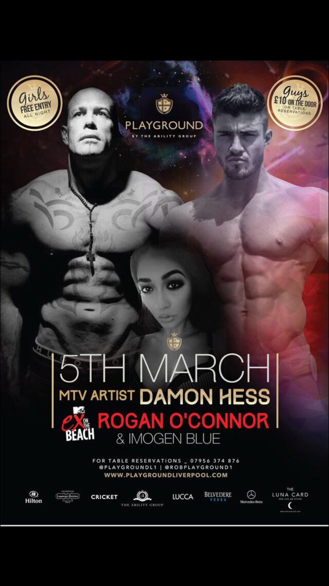 @PlayGroundL1 tonight @Rogan_OConnor signing Calendars, girls free tables VIP - @robplaygroundl1 #Liverpool 💥💥💥#RT