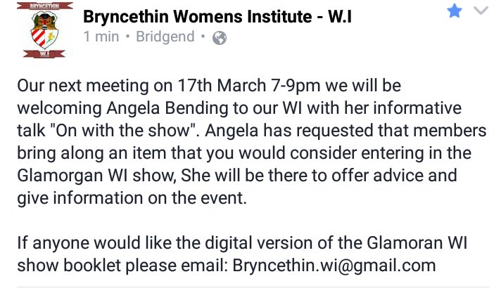 BryncethinWI's tweet photo. Our next meeting will be 17/03/16 On with the show with Angela Bending https://t.co/4BWA8ElySb