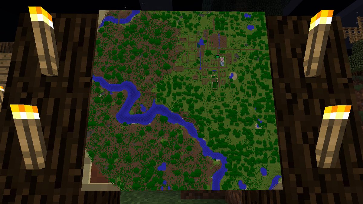 おもち 材木置き場と植林場を作って村いい感じになってきた Minecraft マイクラpe T Co Gkng8h5hdg