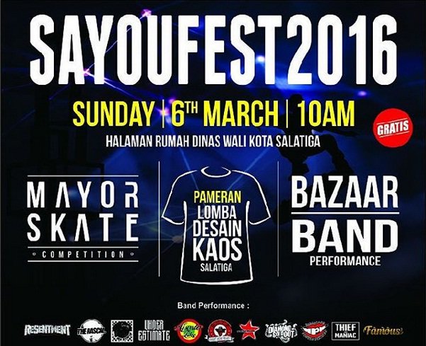 Berikut pamflet Mayor Skate Competition besok. Silakan merapat dan jangan beritahu Sahabat Dahsyat !