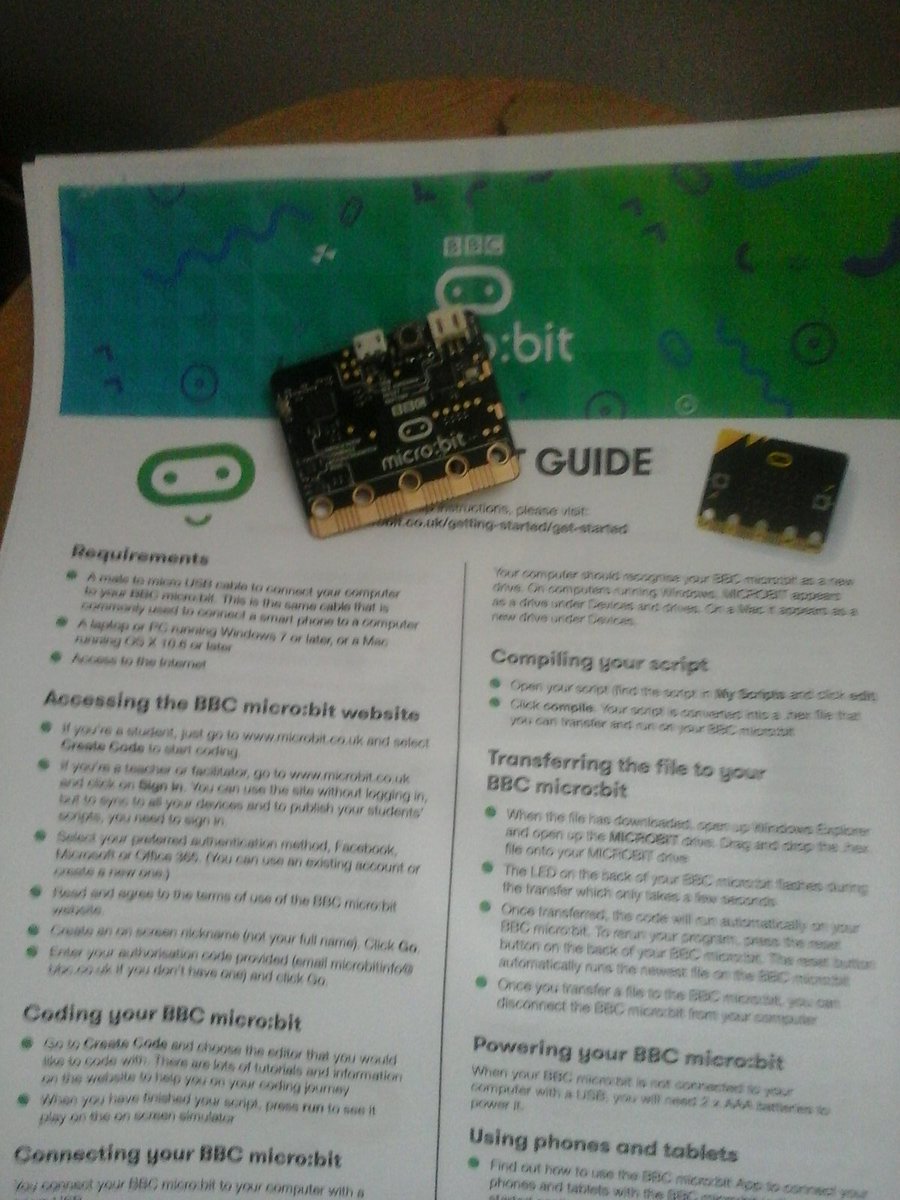 Today #exeter raspberry jam we have a <a href="/BBCMIDigital/">BBC Make It Digital</a> microbit to play with!  @ExeterLibrary 10-12 @2timesdo