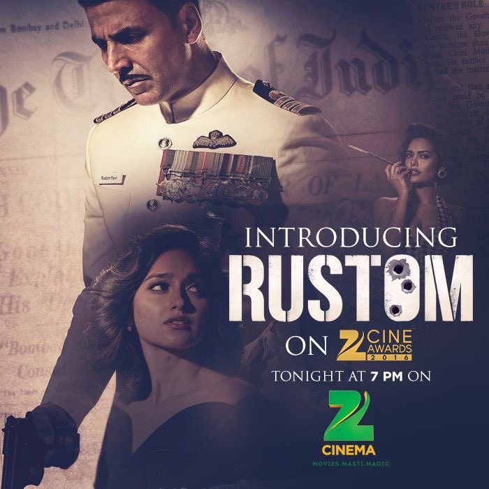Rustom_Film's tweet image. How excited are you to watch Rustom on Zee Cine Awards tonight?