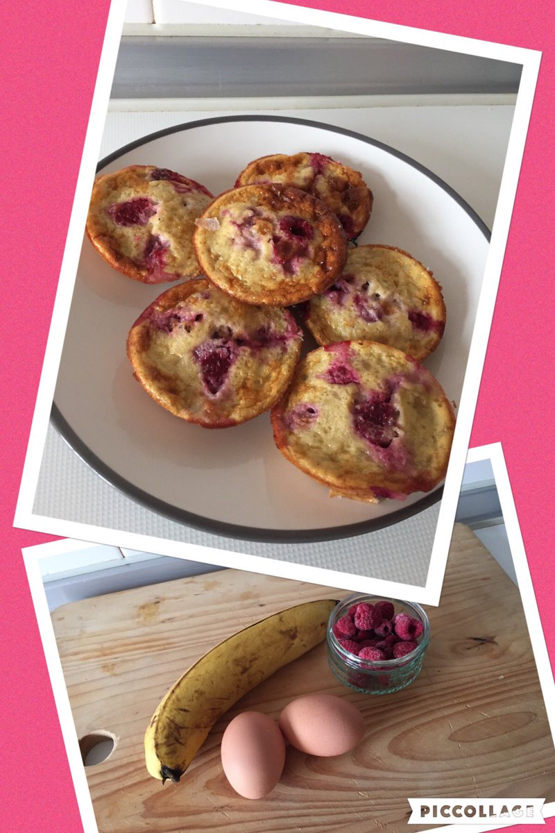 realwithabbe's tweet photo. Fresh 3ingredient muffins.Banana,egg &amp; raspberry.So good!
#fitspiration #pcosjourney 
#weightlossmotivation https://t.co/NKBEOZUKev