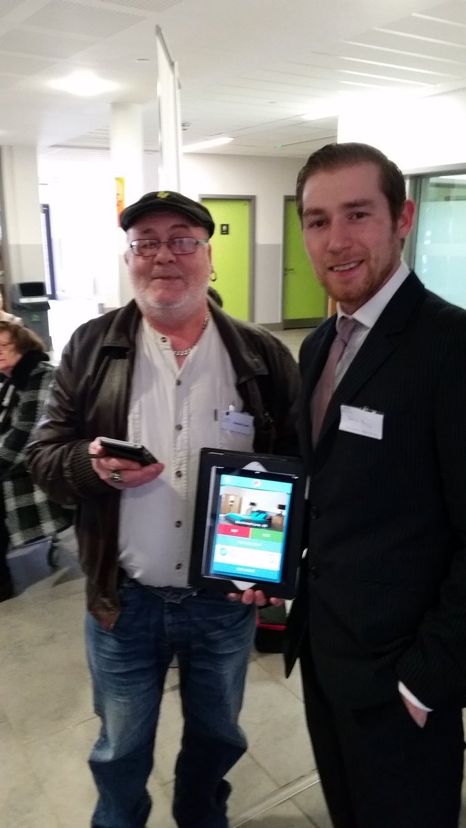 MoveMakerApp's tweet photo. Downloaded. Found a home he likes! Graham Cooke is with @MoveMakerApp at the @AdurHomes event - the easy way to swap https://t.co/0xxD9QkLwd