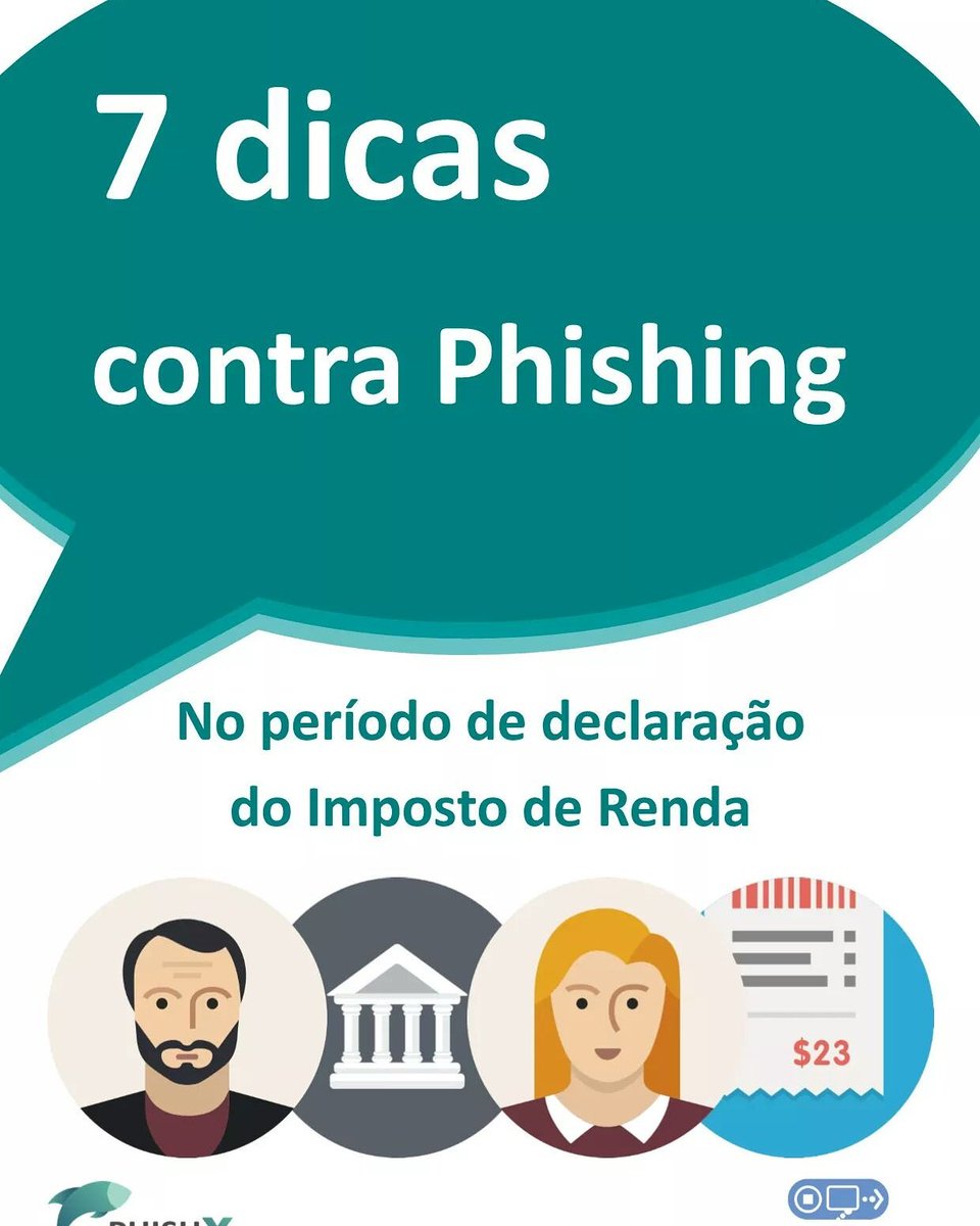 PhishX's tweet photo. 7 Dicas contra phishing e Como se proteger na Declaração de Imposto de Renda DOWNLOAD EBOOK: https://t.co/DjwZFMP8Z9 https://t.co/kEuMMUctPy