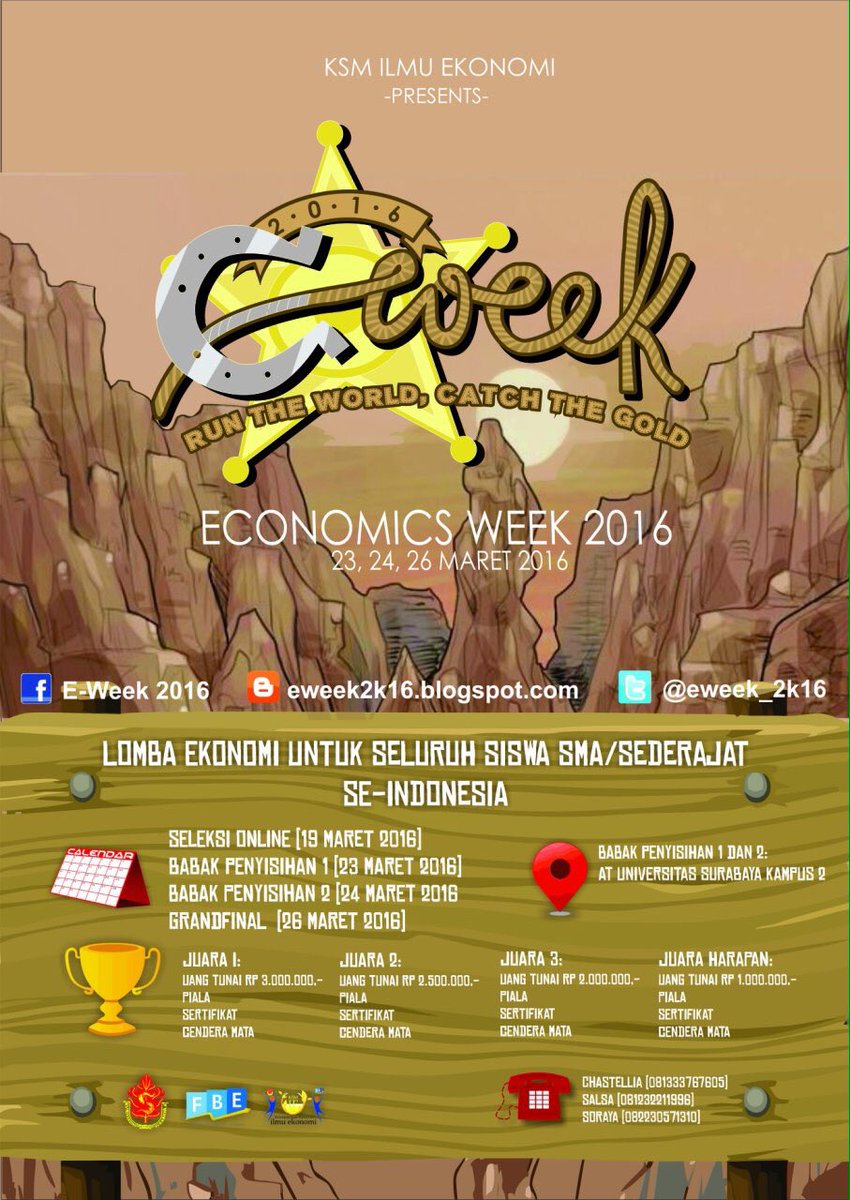 Hai para siswa/i SMA sederajat. Ayo ikutan Eweek_2k16 yg dikemas berbeda untuk thn ini!! Sblm pendaftaran ditutup!!