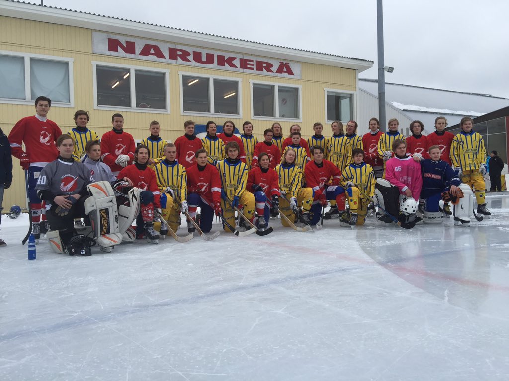 Skövde BK/ OBK på besök i Björneborg. Träning och matcher mot Narukäres P17. #bandy
