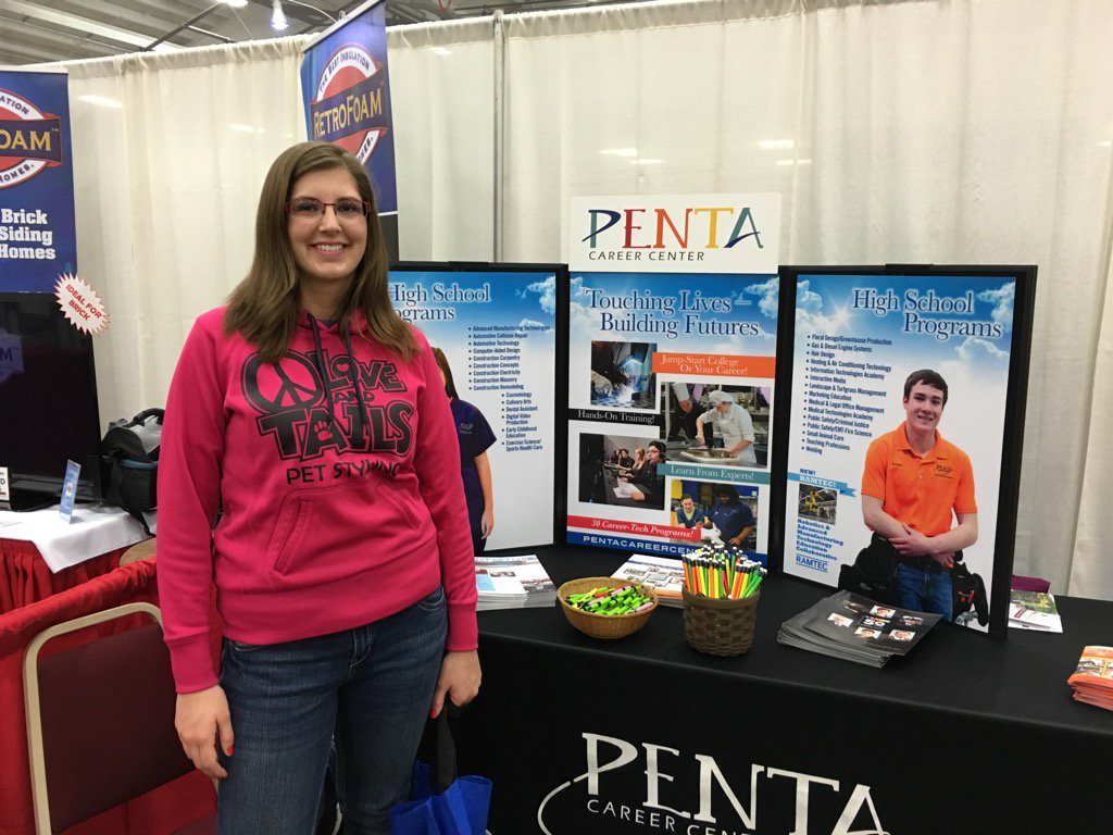 Abby Kuhlenbeck (Jr - Rossford) in the Small Animal Care program at #PentaCareerCenter - stopped by our booth