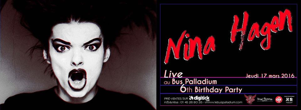 BusPalladiumoff's tweet photo. Nina Hagen sera en concert pour nos 6 ans! Presque plus de places... Vous avez la votre? https://t.co/MZsubw7Dng https://t.co/o3ldm6pONT