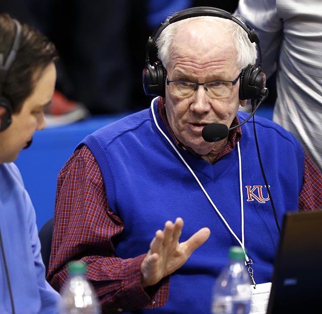 AndrewCurtis24's tweet photo. Thank you, Bob Davis, for 32 epic years. Great ambassador for KU. Enjoy your final call at AFH. Let's get a natty. https://t.co/Oi2kpeEJhk
