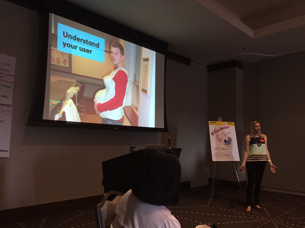 DocWagz's tweet photo. . @EmWagz presenting #designthinking overview to our group of docs at #facubator https://t.co/7t8P9FPepD