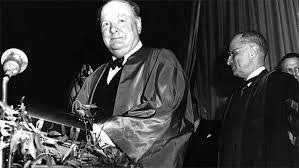 ScottCharton's tweet image. On this date 70 years ago, Winston Churchill warned at @WestminsterMO of an "Iron Curtain" rising across Europe.
