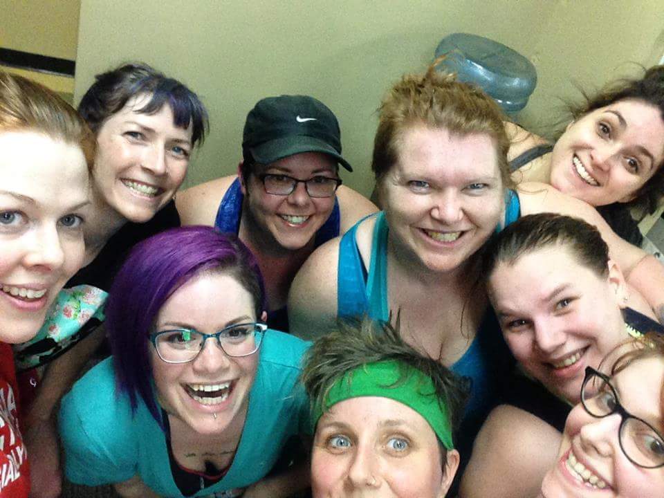 EODRollerDerby's tweet image. We're gearing up for April 2's exhibition games! Working out with @BeRealFit to shake the off-season! #sweatyselfie