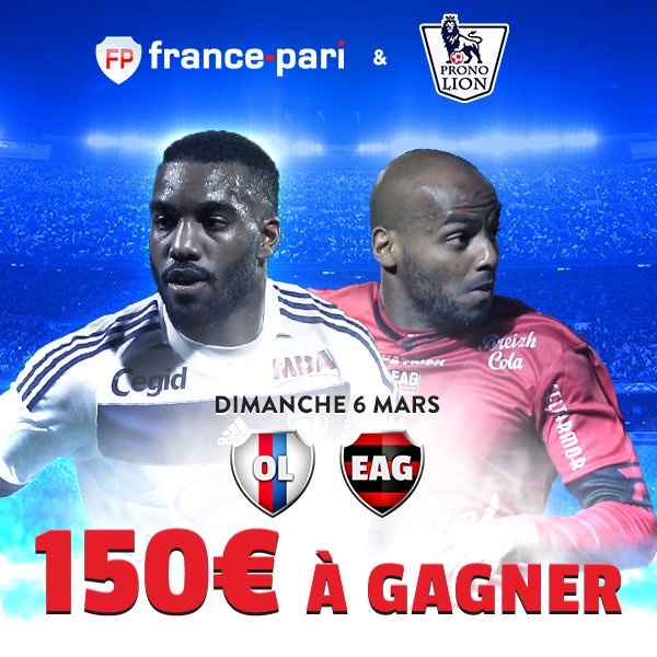 PronoLion's tweet image. 🍀 Donne le score exact du match entre l'OL et l'EAG ! (15x10€ à gagner) 🍀

👉 RT et répond avec le #FreeBetLion 🎁!