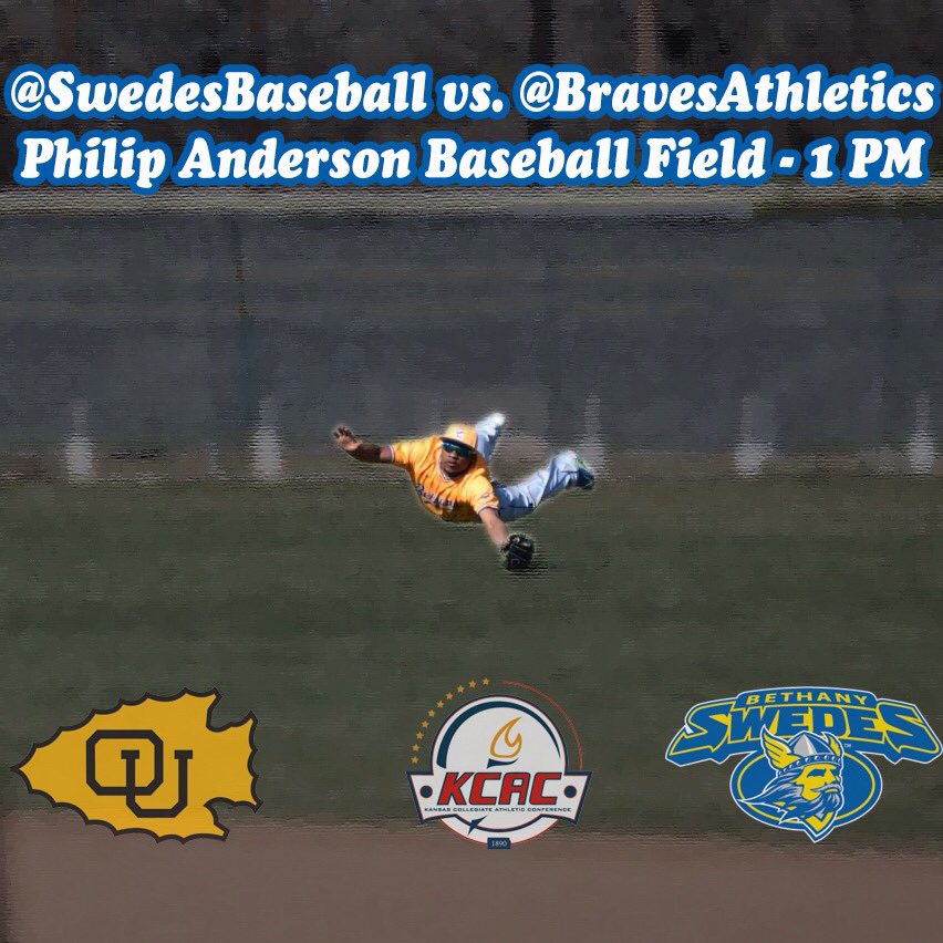 BethanySwedes's tweet photo. @SwedesBaseball is taking on @BravesAthletics in the @kcacsports opener today! Hope the #352Crew is in full force! https://t.co/bIG0RjRu4I
