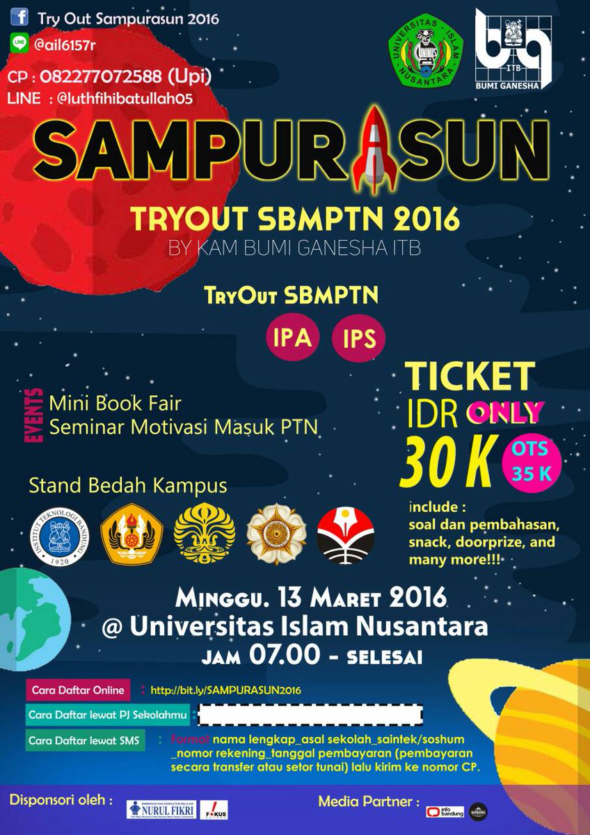 HIMA_DIKTIKA's tweet photo. Yang mau lolos SBMPTN ada Tryoutnya loh yukk ikuti :D jangN samlai ketinggalan @demauninus @demauninus @pers530 https://t.co/MVBdyFpN46