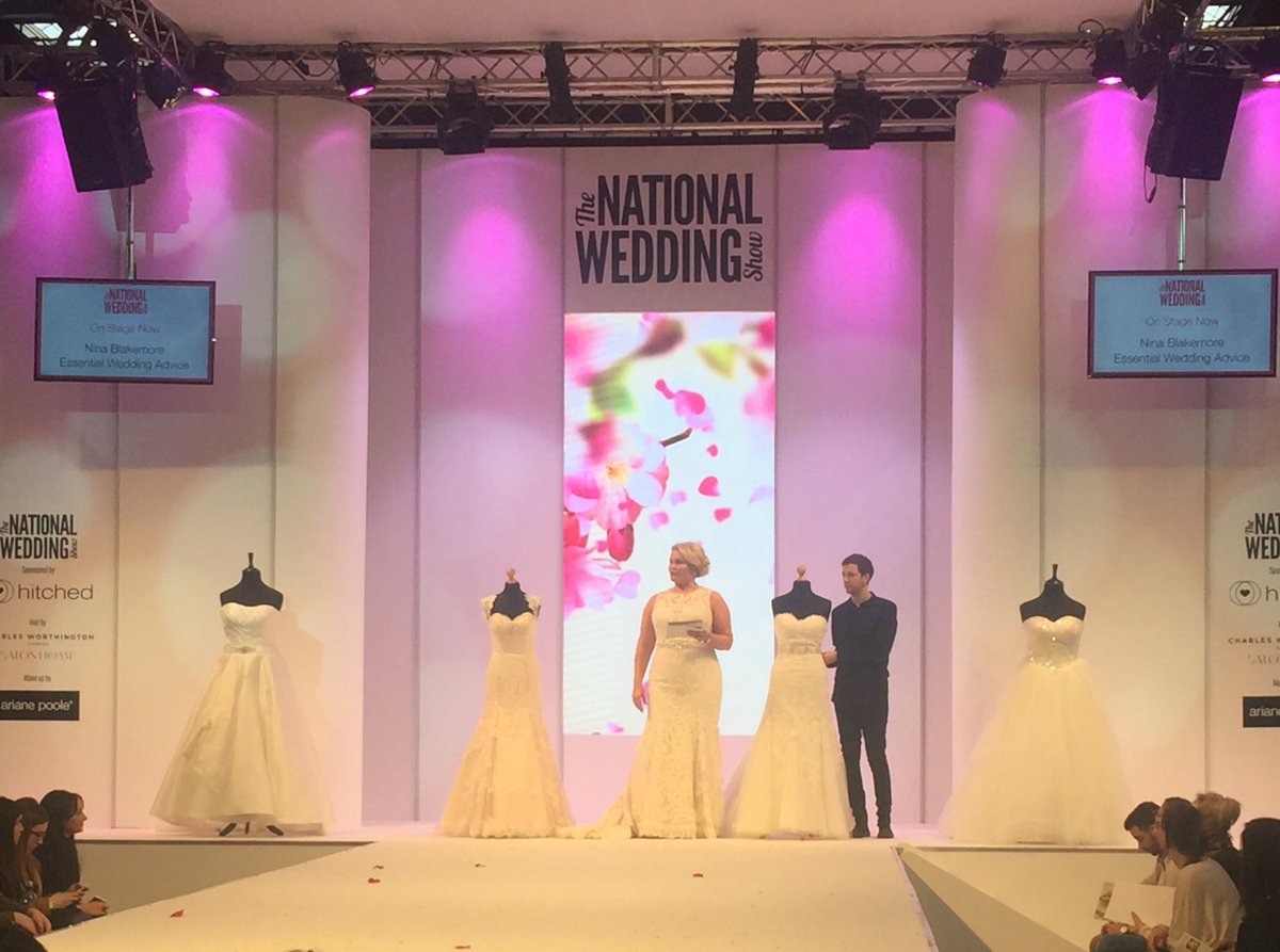 The stunning @Nina_Blakemore is on the catwalk now! Don't miss it! #TNWS