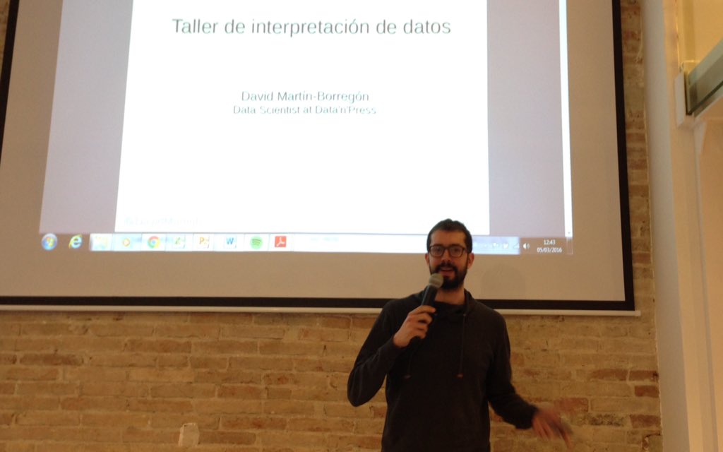 Now #Barcelona #OpenDataDay #ODDBCN «Data interpretation» w/<a href="/DavidMartinB/">David MartínBorregón</a> <a href="/datanpress/">Data'n'Press</a> correlation causality