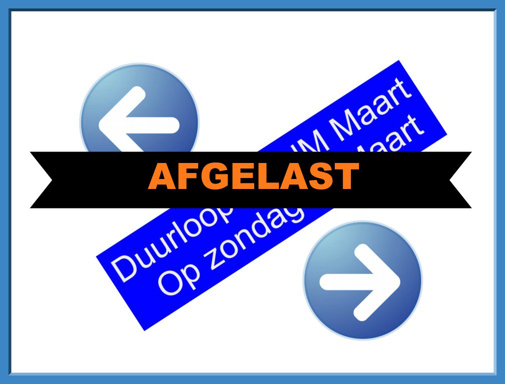ARGOatletiek's tweet photo. LZvdM gaat deze maand NIET door.
  Duurloop Laatste Zondag van de Maand gaat deze maand ( Maart ) NIET        door. https://t.co/ik5fx7oDmv