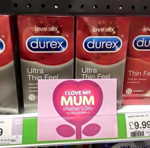 mrjohnofarrell's tweet photo. Dear Shop-Worker; They didn't mean "I love my Mum" in that sort of way.
#OedipusMothersDay
via @Norbet &amp; @ronbrown01 https://t.co/F1D1Pps0ru