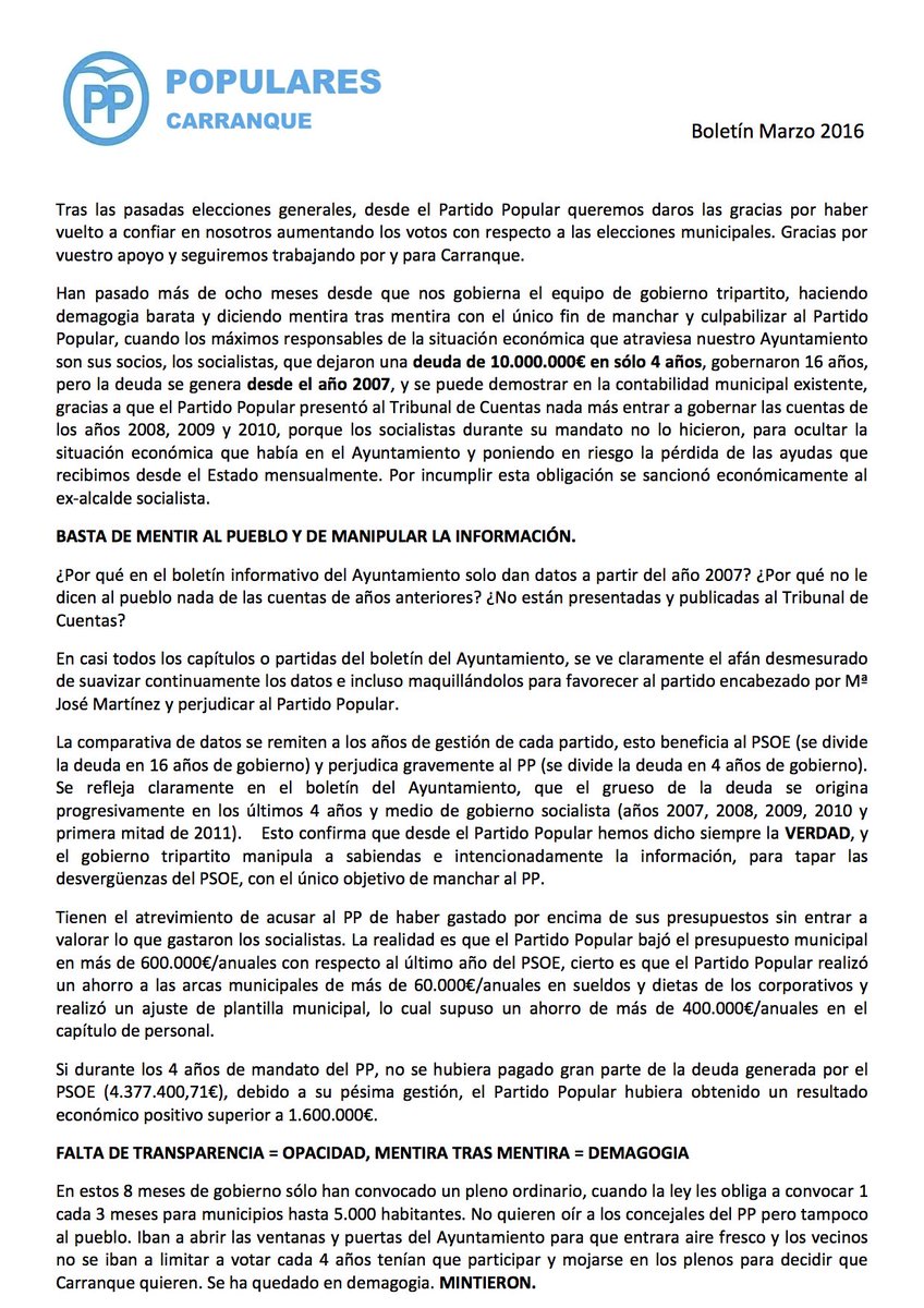 Populares Carranque tweet media