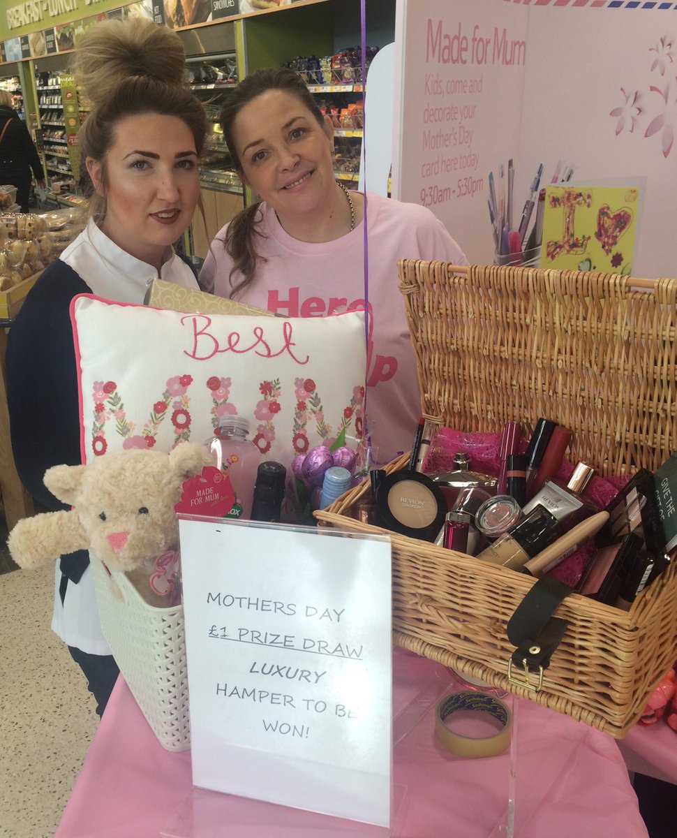 tescosilverburn's tweet photo. Staci promoting Mother's Day 👒 selling £1 raffle tickets to win a luxury hamper with £100! https://t.co/kOKzQMMr39