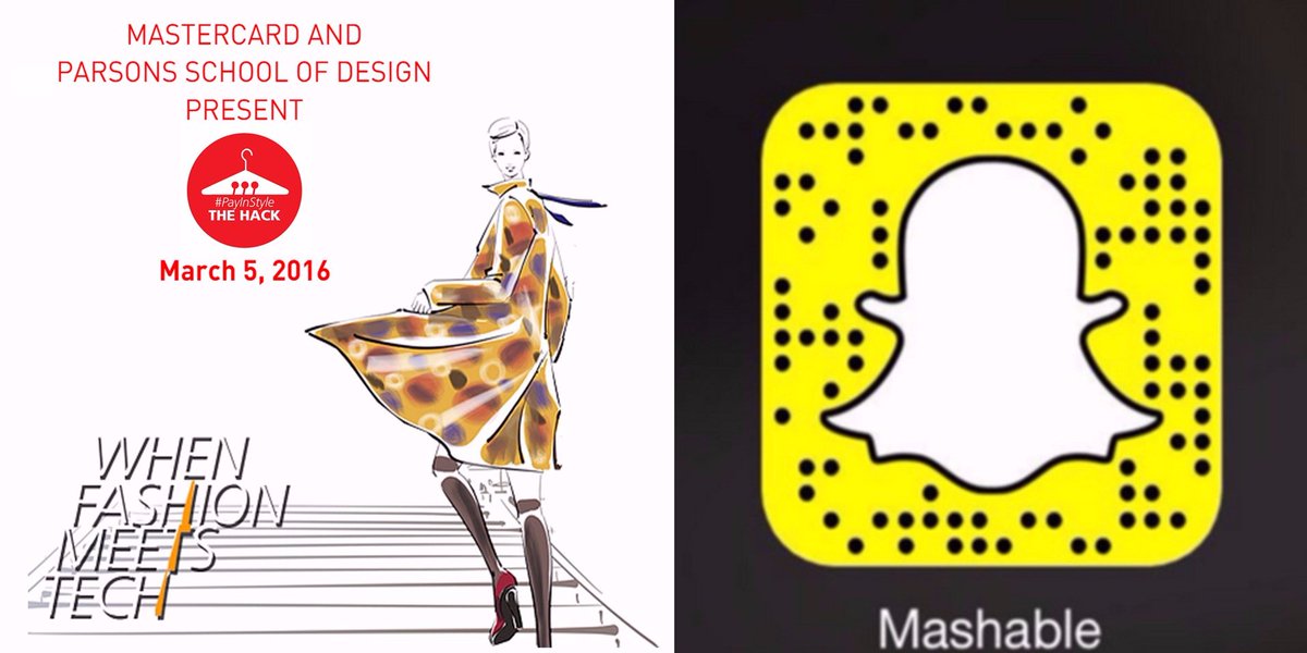 #Fashionistas &amp; #technerds! Follow @Mashable’s snapchat TODAY for behind-the-scenes at #PayinStyle the hack!