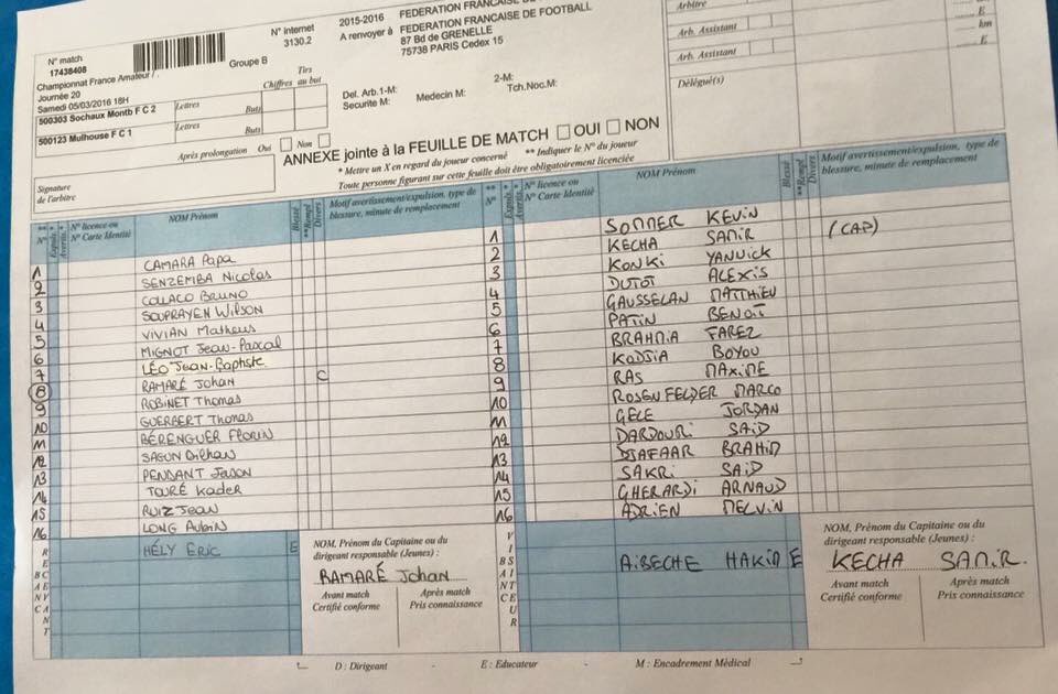 Les compositions des deux équipes ! Match à suivre en direct sur <a href="/Komentators_App/">KOMENTATORS</a> à 15h ! #FCSMFCM