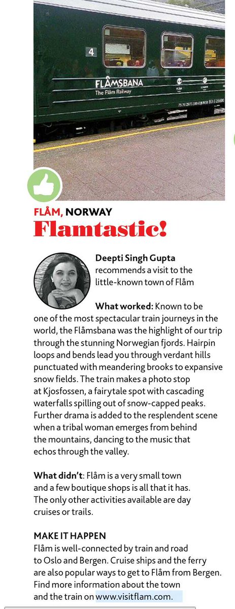 GlobalPitara's tweet photo. Another review #Flamtrain #Flam #Norway in LonelyPlanet magazine March issue https://t.co/Byk45snZML