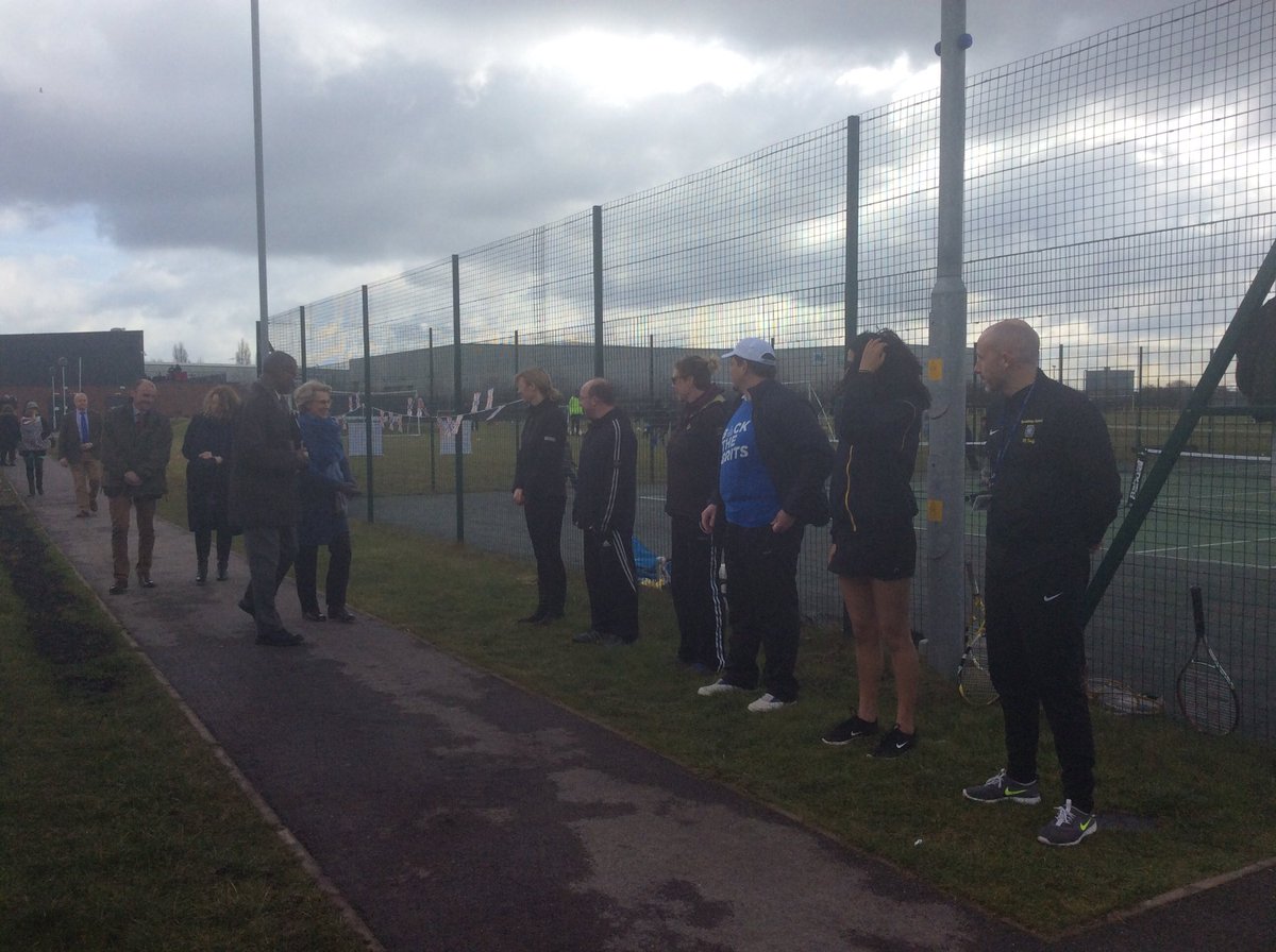 SportAtClifton's tweet photo. #Royal visit to @HolfordDrTennis @HolfordDriveSpo today. @SportBirmingham @BhamCityCouncil @MidsTennis @bbctennis https://t.co/h8gpxBNQak