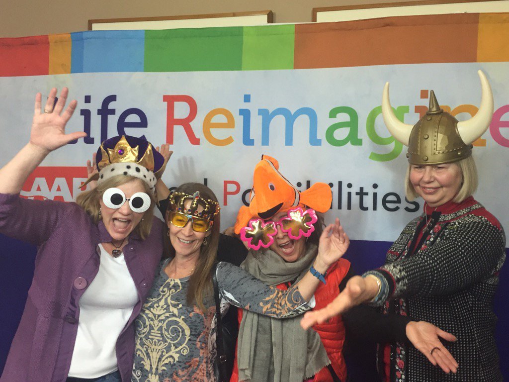 <a href="/AARPPA/">AARP Pennsylvania</a> is kicking off the #FlowerShow with these fun ladies, all smiles about @lifereimagined!