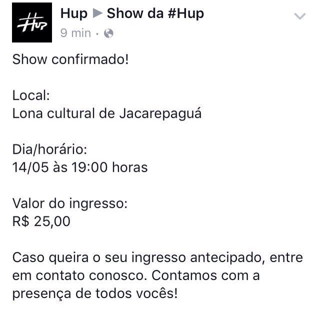 worldhuper's tweet photo. SHOW CONFIRMADO GALERA! Quem vai marcar presença? Bora? 👊👊 https://t.co/gStpTx9IzS