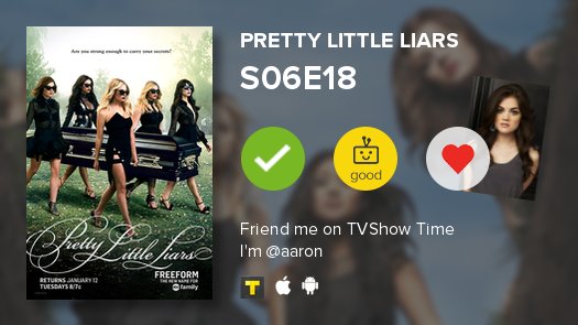 tributoes's tweet image. acabei de assistir o S06E18 de Pretty Little Liars :-) tvshowtime.com/show/146711/ep…