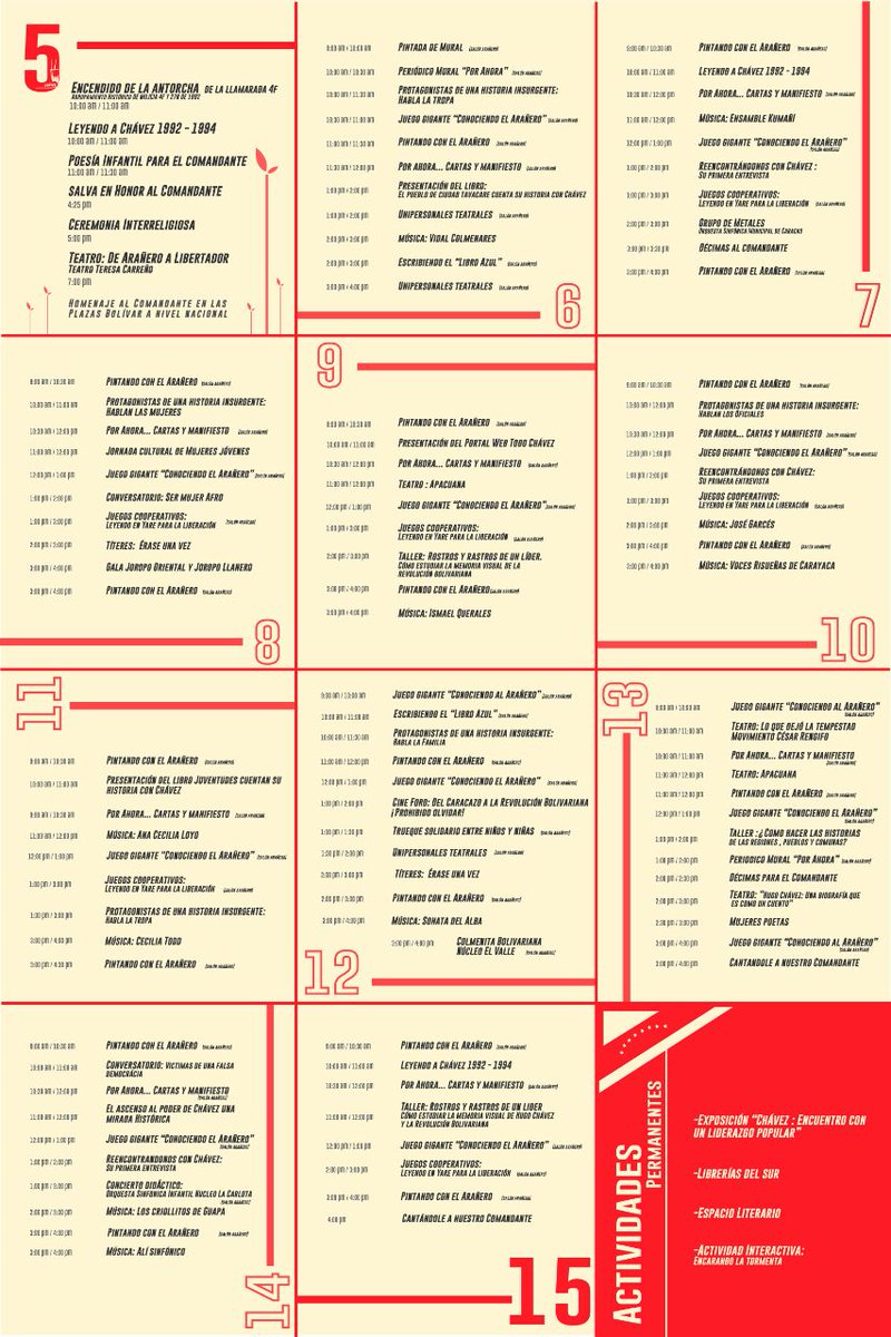 Días para recordar y profundizar la Revolución del Comandante Hugo Chávez. Aquí las actividades en el Cuartel 4F: