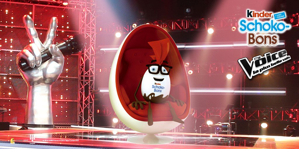 #TheVoice va commencer. Tous les projecteurs sont allumés. Mr Schoko-Bons est prêt à passer un bon moment. Et vous ?