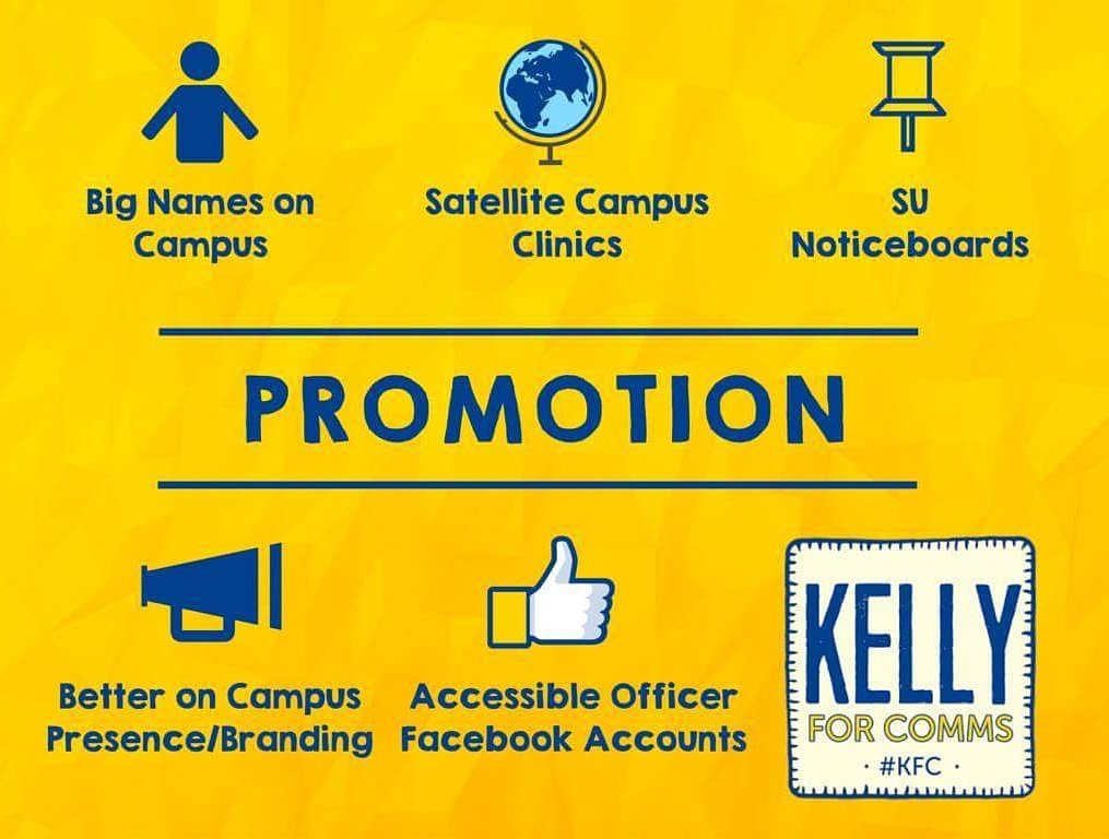 kellyforcomms's tweet photo. Have a look at my Promotions graphic from my manifesto! #KFC #IfYoureWellVoteForKell #Promotions https://t.co/YpabLeO53d
