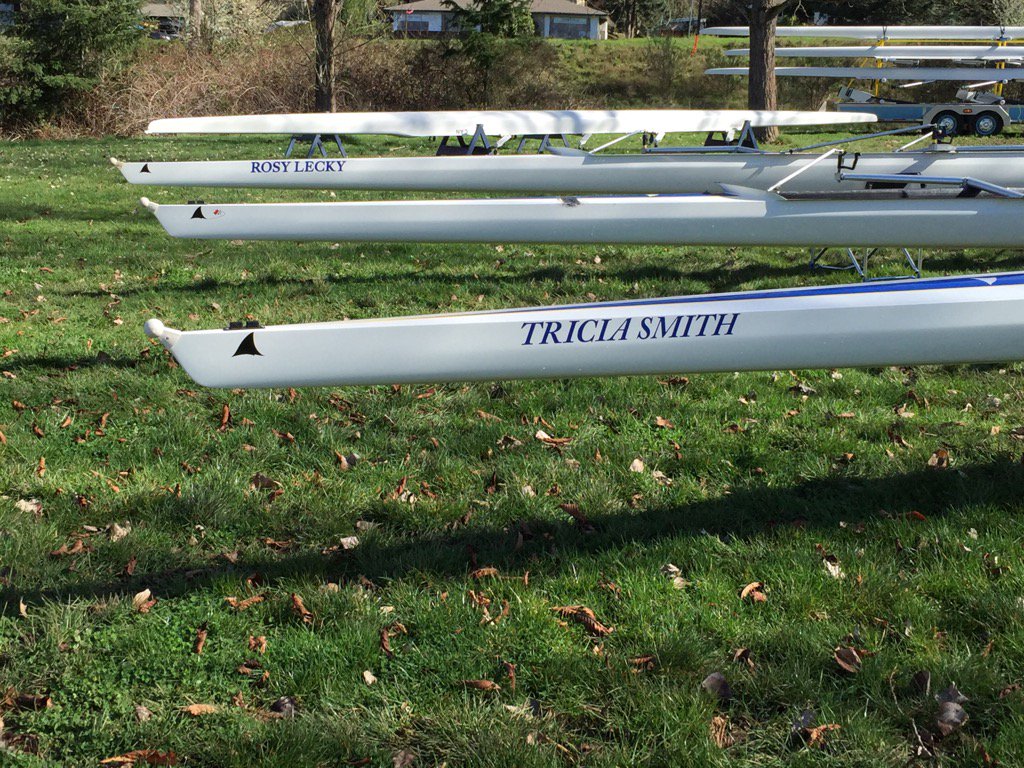 UBC women's eights prepared for battle.