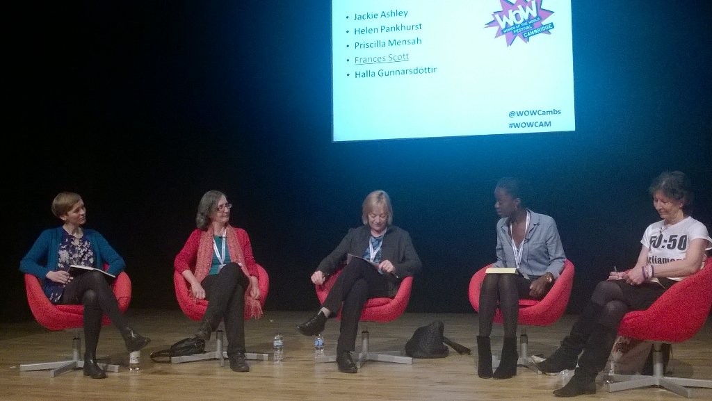 alepalermo_RSC's tweet photo. Great panel and a great conversation @WOWCambs #WOWCAM withe Dr Helen Pankhurst https://t.co/R9png9Env2