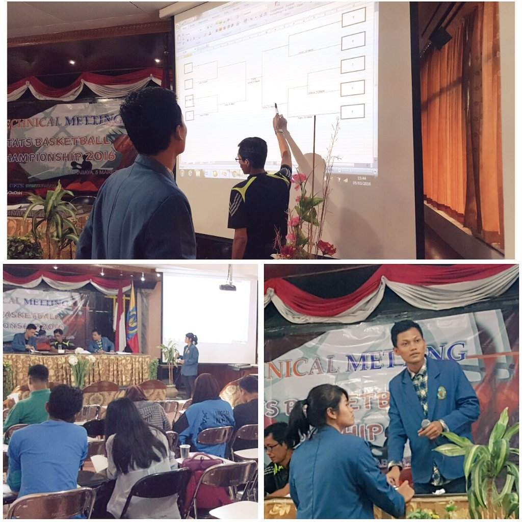 1/2 Panitia Itats Basketball Championship 2016 melakukan drawing . .