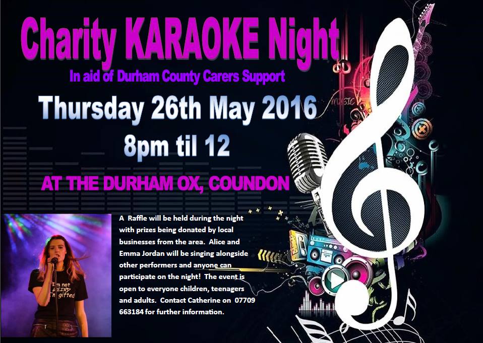 alice jordan (@alicerjordan1) on Twitter photo Looking forward to Thursday 26th May 2016. Singing at Charity night in aid of <a href="/dccarers/">Durham County Carers</a> <a href="/durhamoxcoundon/">Susan Masters</a> Looking forward to Thursday 26th May 2016. Singing at Charity night in aid of <a href="/dccarers/">Durham County Carers</a> <a href="/durhamoxcoundon/">Susan Masters</a>