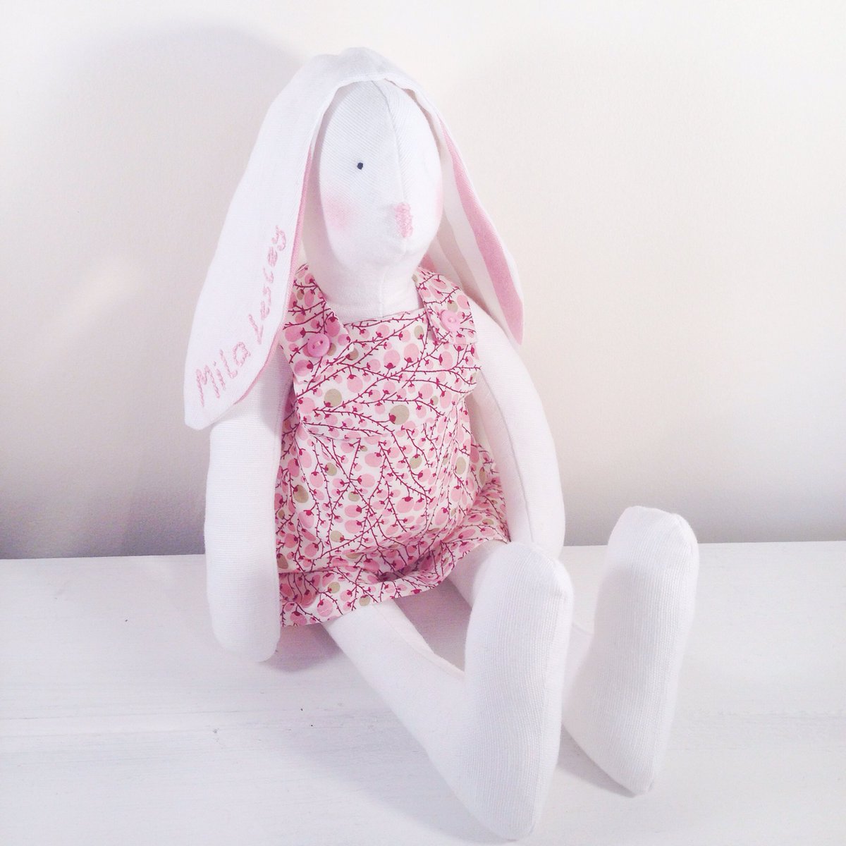 A pretty pink bunny order, personalised for Mila Lesley 💝 #Glasgow #Scotland #glasgowhandmade #glasgowcraft