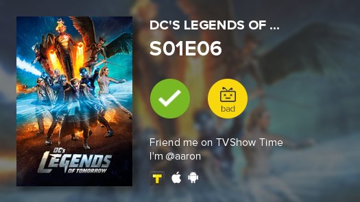 tributoes's tweet image. acabei de assistir o S01E06 de DC's Legends of Tomo... :-) tvshowtime.com/show/295760/ep…