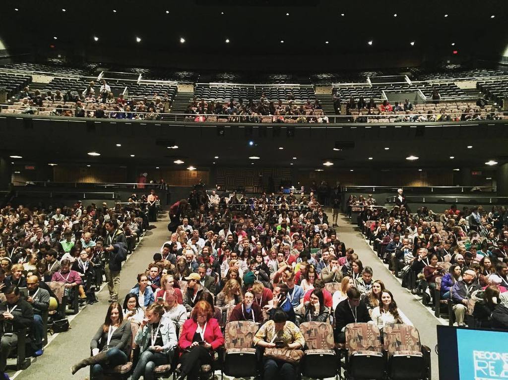 OhioStateDesign's tweet image. View from the speaker's dot.  #buckeyesreconstruct #tedxosu #theohiostatedesign #reconstructingreality