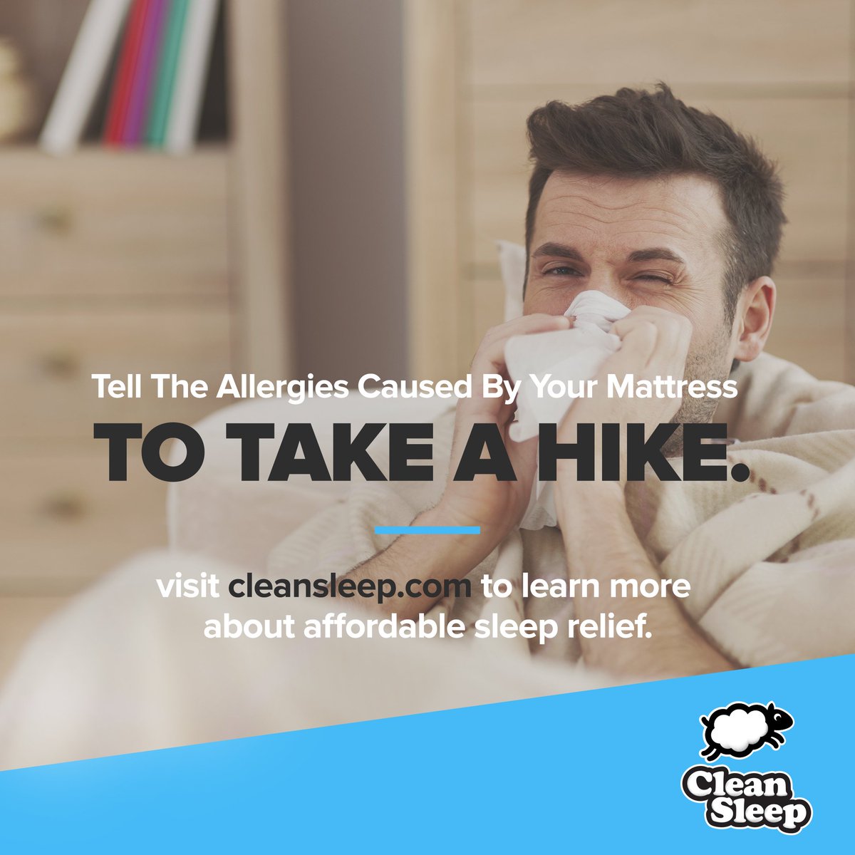 CleanSleepCo's tweet image. Hey Allergies, 

Take a hike. 👋

Sincerely Yours,

Clean Sleep