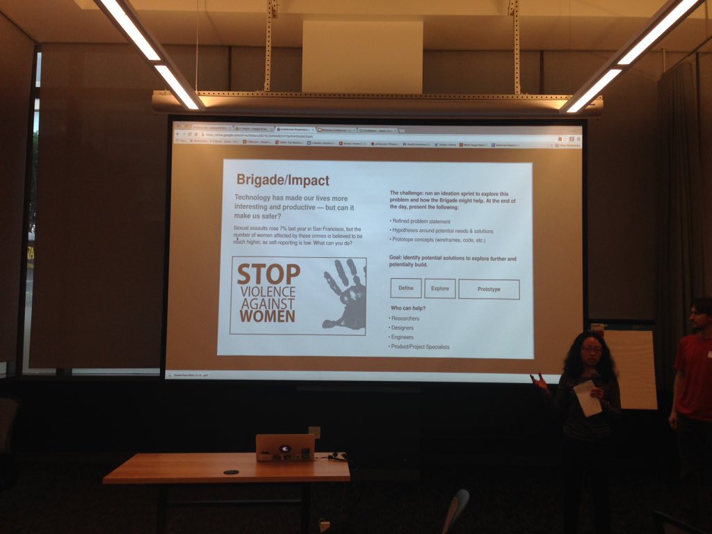 SFbrigade's tweet photo. How can technology stop violence against women? Join #brigadeimpact at #codeacrossSF &amp; help with the ideation phase https://t.co/fQH0AEjVll