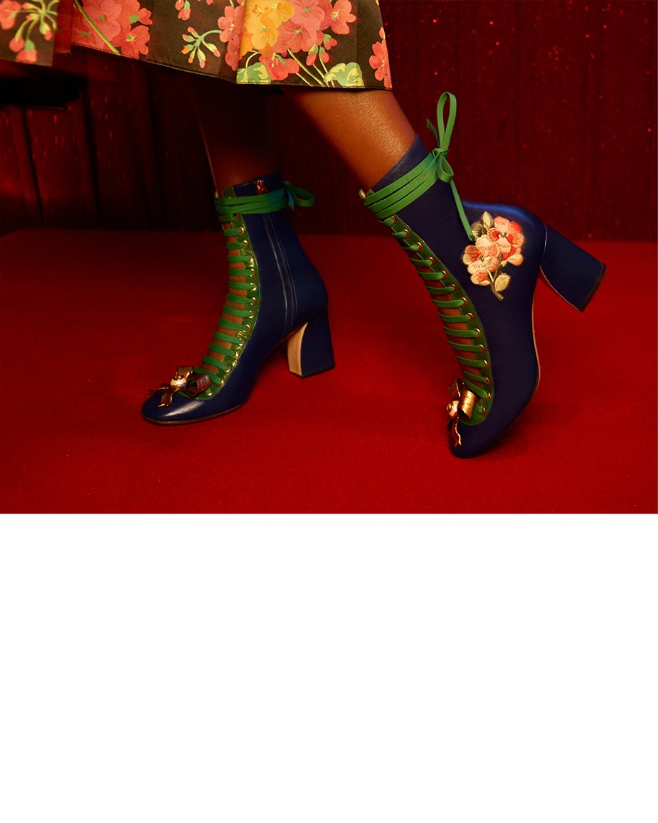 gucci boots red laces