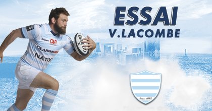 48' Essssssaaaai ! Essai pour le Racing 92 et le doublé du talonneur Virgile Lacombe ! 24-13 #R92SUA