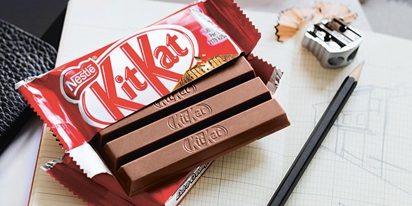 Nestle's tweet photo. #DidYouKnow 20 billion #KitKat fingers are eaten worldwide each year? https://t.co/AHboCTtbjh #150Nestle https://t.co/wNA4U46LRo
