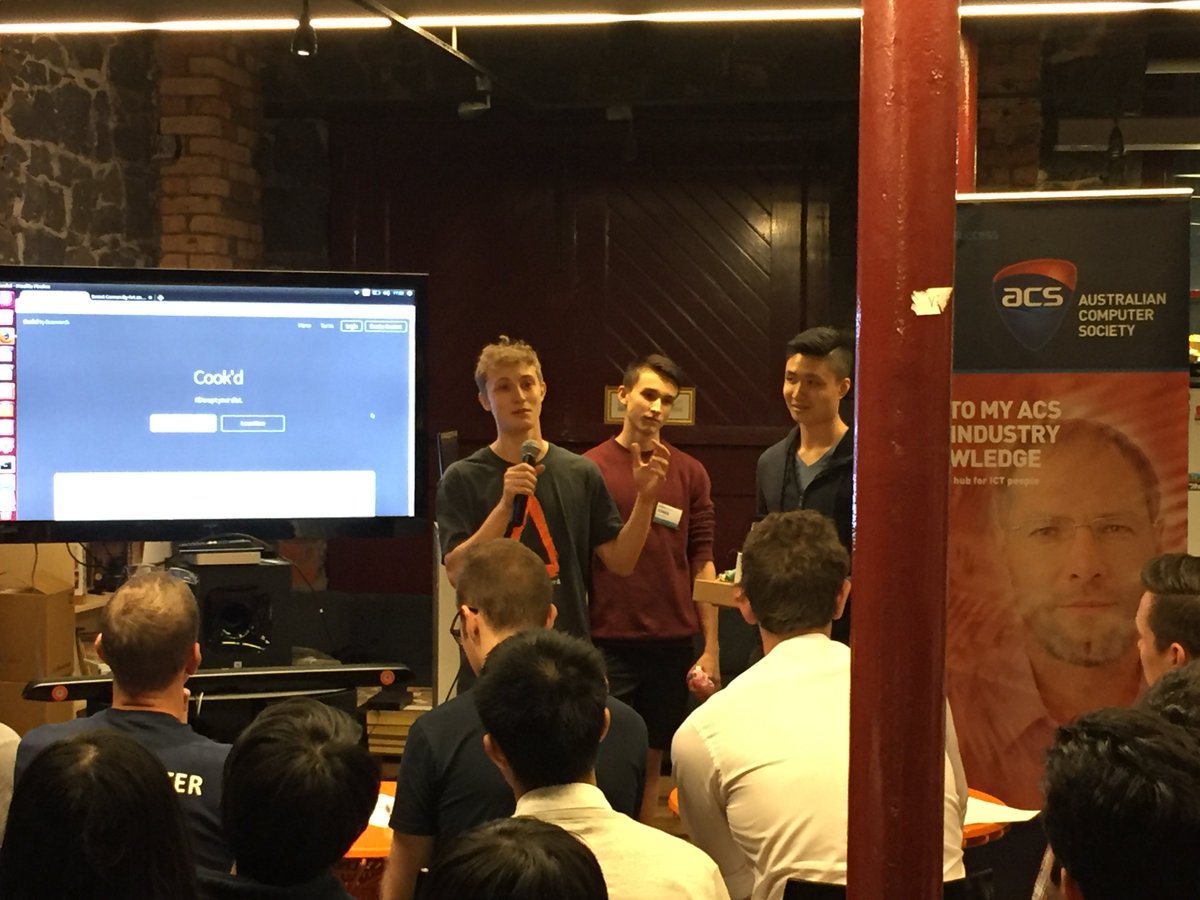 terencehuynh's tweet photo. Now: @RGBA0001 other founder Keaton with Sweet As Cannon. First hardware hack at #CodeBrew16 https://t.co/jSTmQH5GZJ